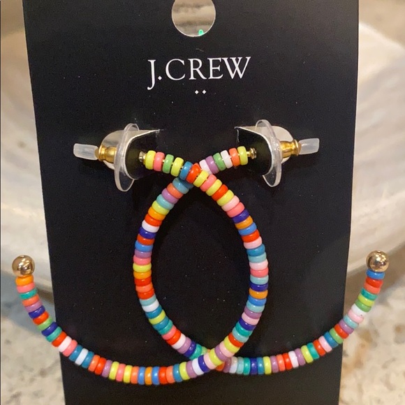 J, Crew Beaded Hoop Earrings - Picture 4 of 4